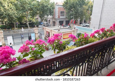 WUHAN, CHINA, OCTOBER 2, 2019: Balcony Of The Former Office Of The Central Committee Of The Communist Party Of China