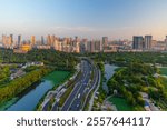 Wuhan Summer City Skyline Evening Scenery