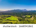 Wuzhi Mountain (Five Finger Mountain) Landscape, the Highest Mountain and Geographic Center in Hainan Province, China, with Tropical Climate and Biodiversity.