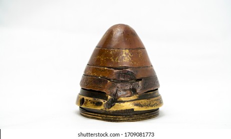 WW1 British 18 Pounder Shrapnel Shell Fuse. Fired 18 Pdr Fuse Cap From Ypres