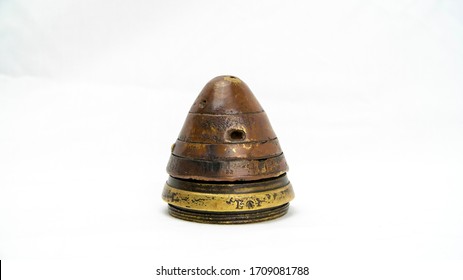 WW1 British 18 Pounder Shrapnel Shell Fuse. Fired 18 Pdr Fuse Cap From Ypres