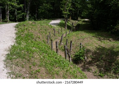 Ww1 trench in Verdun. Leftovers of ww1 trench in Verdun, France.