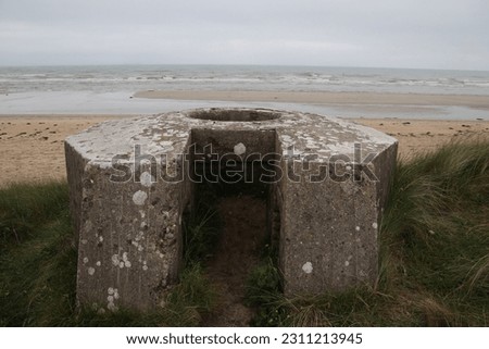 A WW2 German Bunker on Utah Beach, Normandy