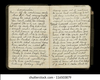 WWI American Soldier's Diary Pages