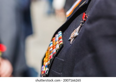 WWII veteran's tunic with medals.