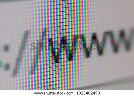 WWW Address Bar of Web Browser. Closeup of Computer Screen.