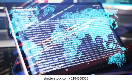WWW programming. Web programming functions on laptop on laptop. IT business. Python code computer screen. Mobile application design Concept.