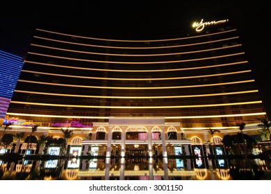 The Wynn Casion Hotel And A Fountain, Macau