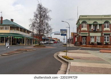 Wynyard Tasmania, Australia - Jun 22, 2021. Looking From The Bottom To The Top Of The Main Street Of Wynyard. Ideal For Travel, Tourism, Cultural Architecture And Local Journalism Editorials.