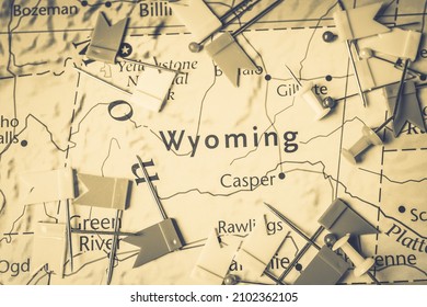 Wyoming On Usa Map Stock Photo 2102362105 Shutterstock Wyoming On Usa Map 260nw 2102362105