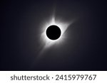 Wyoming, USA – August 21 2017: The Great American Eclipse, the total solar eclipse of August 21, 2017, was visible along a narrow path across the United States from the Pacific to the Atlantic coasts.