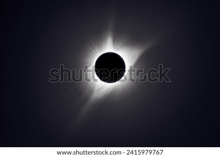 Wyoming, USA – August 21 2017: The Great American Eclipse, the total solar eclipse of August 21, 2017, was visible along a narrow path across the United States from the Pacific to the Atlantic coasts.