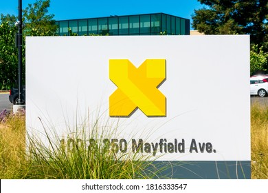 X Development sign and logo, formerly Google X, a research and development facility by Google and a subsidiary of Alphabet - Mountain View, California, USA - 2020