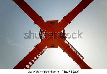 The X shape giant base of the crane.