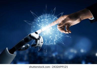 XAI 3D Rendering futuristic robot technology development, artificial intelligence AI, and machine learning concept. Global robotic bionic science research for future of human life. - Powered by Shutterstock - Get 15% off with code: PIKWIZARD15