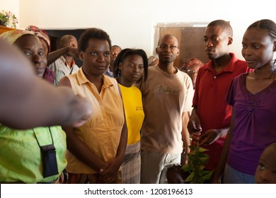 Xai Xai, Mozambique, April, 2014: A Series Of Images From Mozambique Pentecostal Church Gathering And Service