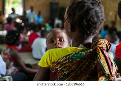 Xai Xai, Mozambique, April, 2014: A Series Of Images From Mozambique Pentecostal Church Gathering And Service