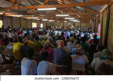 Xai Xai, Mozambique, April, 2014: A Series Of Images From Mozambique Pentecostal Church Gathering And Service