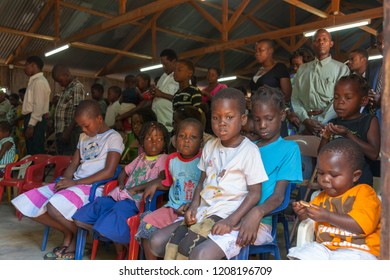 Xai Xai, Mozambique, April, 2014: A Series Of Images From Mozambique Pentecostal Church Gathering And Service