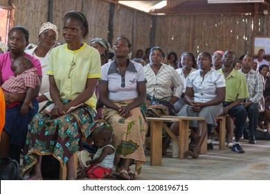 Xai Xai, Mozambique, April, 2014: A Series Of Images From Mozambique Pentecostal Church Gathering And Service