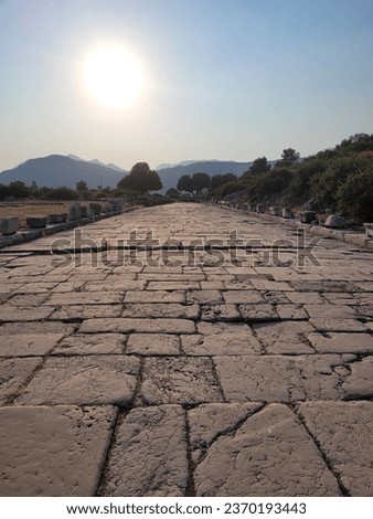 Xanthos historical site ancient roman road