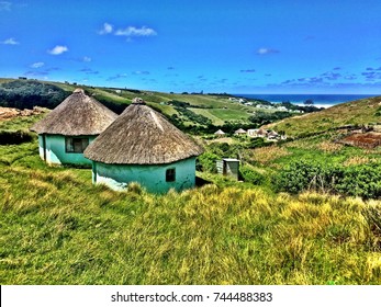 Xhosa Huts On The Wild Coast Of South Africa