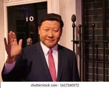 Xi Jinping President of People's Republic of China wax statue in Madame Tussauds, London, United Kingdom 12-Jan-2020