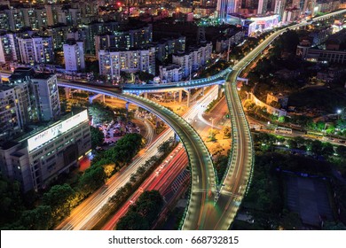 Xiamen City - Jul 30,2015:Xiamen East Mountain Villa  BRT Evening In Xiamen City,Fujian,China