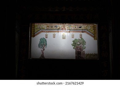 XI'AN, CHINA, JUNE 24, 2021: Chinese Shadow Puppetry