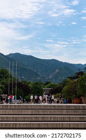 XI'AN, CHINA, JUNE 25, 2021: Lishan Of Mausoleum Of The First Qin Emperor