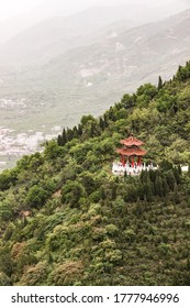 Xi'an, China, May 1, 2014: Lishan Scenery In Haze Days In Lintong District, Xi'an, Shaanxi Province