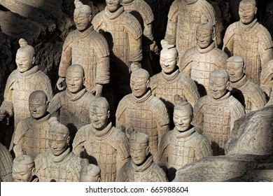 Xian China, May 28, 2017  The world famous Terracotta Army, part of the Mausoleum of the First Qin Emperor and a UNESCO World Heritage Site located in Xian China