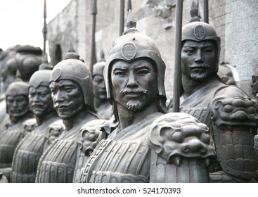 XIAN, CHINA NOVEMBER 19, 2016 : The Terracotta Army Sculpture  in XIAN, CHINA