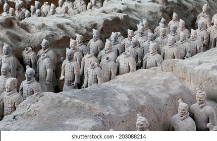 XIAN, CHINA-- OCTOBER 14, 2013: Qin Dynasty Terracotta Army, Xian (Sian), China