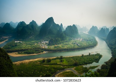 Xianggong Hill View Rolling Hills Yangshuo Stock Photo 1072833623 ...