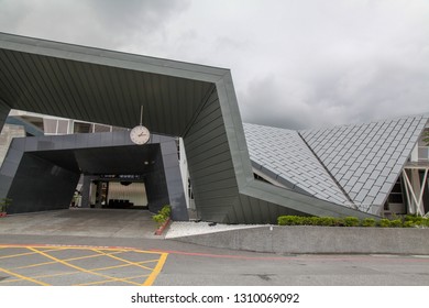 Xincheng,taiwan-October 16,2018:Xincheng Taroko Train Station Is New Station Before Rainy Day.