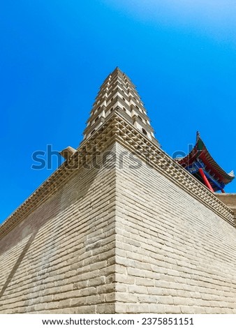 Xingqing District, Yinchuan City-Haibao Pagoda Temple-ancient building at a famous tourist attraction