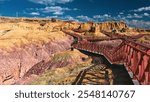 xinjiang wind erosion landform landscape of crayon in sunset, world ghost town of karamay, Ghost city in Urho, Xinjiang.