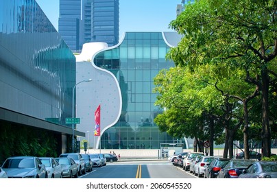Xitun District, Taichung City, Taiwan-October 10, 2021: National Taichung Theater is a large public exhibition space designed by Japanese architect Toyo Ito (いとう とよお). 