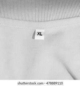 XL size clothing label