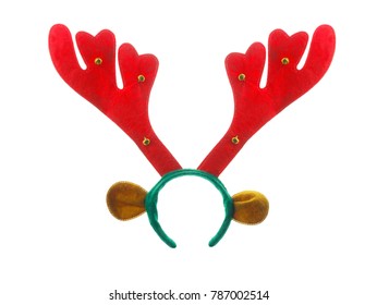 Xmas Or Christmas Reindeer Headband Isolated