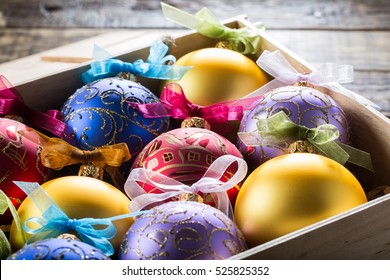 Xmas decorations in box