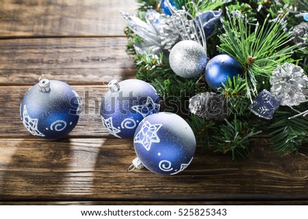 Xmas decorations with space for text