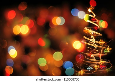 xmas texture as very nice christmas background from color lights - Shutterstock ID 115308730