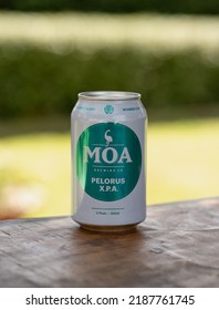 Xpa Can Of Beer From Moa New Zealand Brewing Company. January, 2020, Hawke's Bay, New Zealand