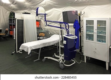 X-ray Study In A Field Hospital In A Tent