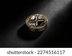 XRP coin - cryptocurrency, crypto currency, coins, blockchain, gold
