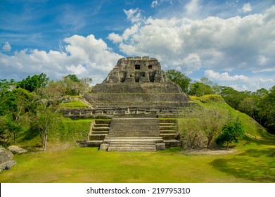 Xunantunich Maya Site Ruins In Belize Caribbean