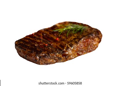 XXL-Big New York Strip Steak , Isolated On White