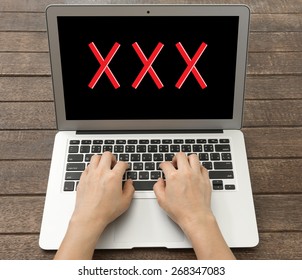 302px x 280px - Xxx Written On Laptop Monitor On Stock Photo (Edit Now) 268347083